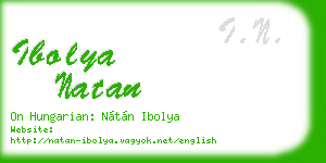 ibolya natan business card