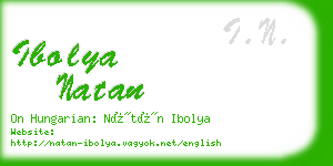 ibolya natan business card